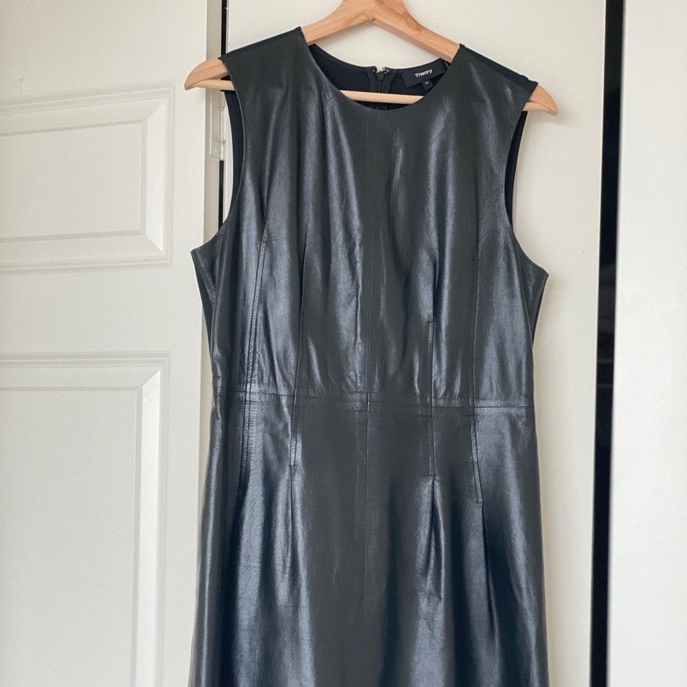 Theory leather dress. Good for size 8-10.